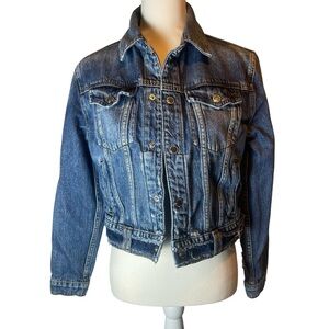 Women’s Hudson Jean Jacket Distressed Denim Size‎ S M0225